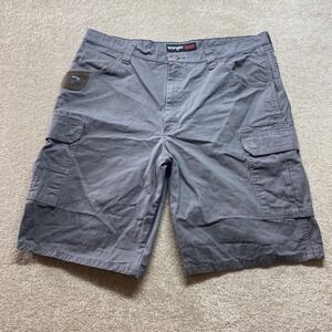 Wrangler RIGGS Cargo Shorts Mens 42 Gray High Rise Workwear Outdoor